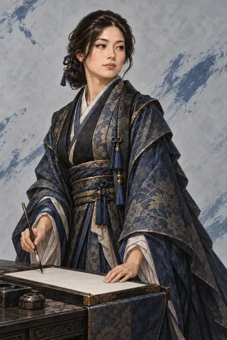 妻木熙子原創武將插畫