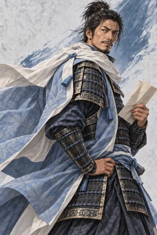 甘粕景持原創武將插畫