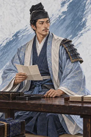千坂景親原創武將插畫